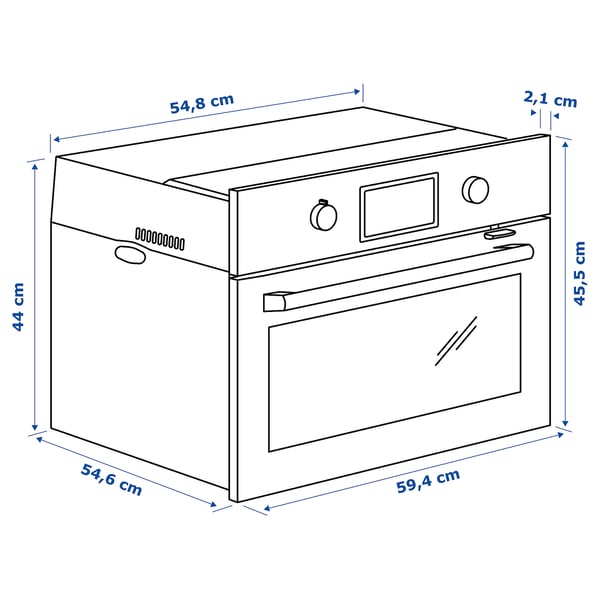 smaksak combimagnetron hetelucht zwart ikea