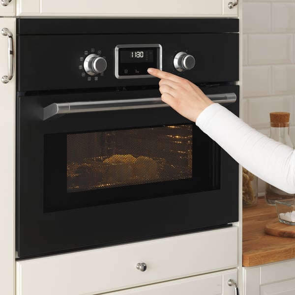 smaksak combimagnetron hetelucht zwart ikea