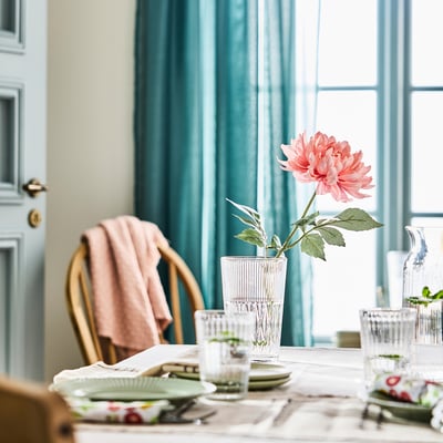 SMYCKA Kunstbloem, binnen/buiten Dahlia/lichtroze, 67 cm