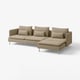 SÖDERHAMN 4-zitsbank, met chaise longue/Johanneshov bruin-beige