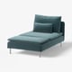 SÖDERHAMN Chaise longue, Alhamn donker grijsblauw