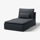 SÖDERHAMN Hoes chaise longue, Knäbäck antraciet
