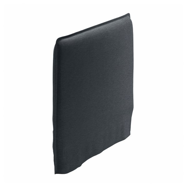 SÖDERHAMN kussen, donkergrijs, rechthoekig met afgeronde hoeken, gemaakt van 76% katoen, 24% polyester.