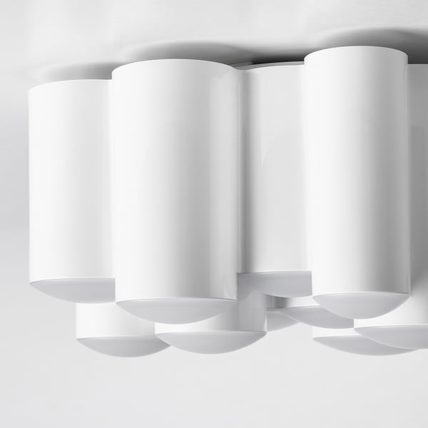 Sodersvik Led Plafondlamp Glanzend Dimbaar Wit Glanzend Wit 21 Cm Ikea