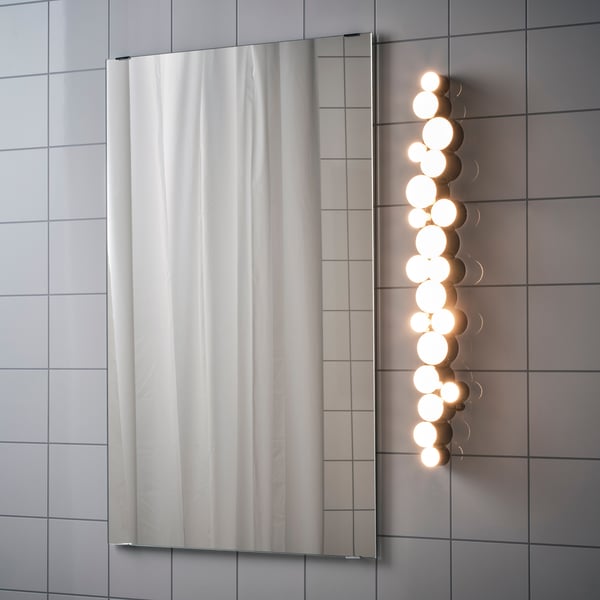 Sodersvik Led Wandlamp Dimbaar Zwart Verchroomd 70x10 Cm Ikea