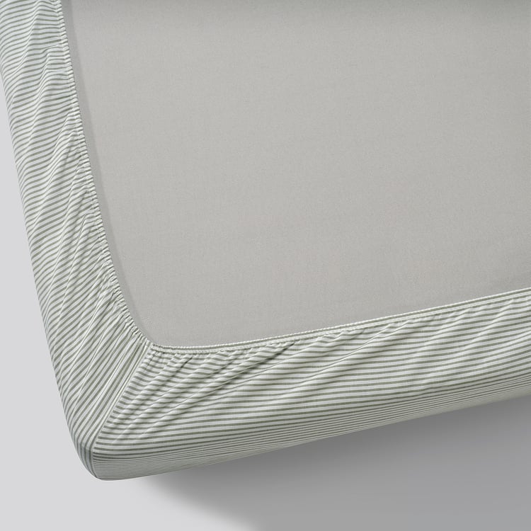 topper hoeslaken 160x200cm zacht katoen groen