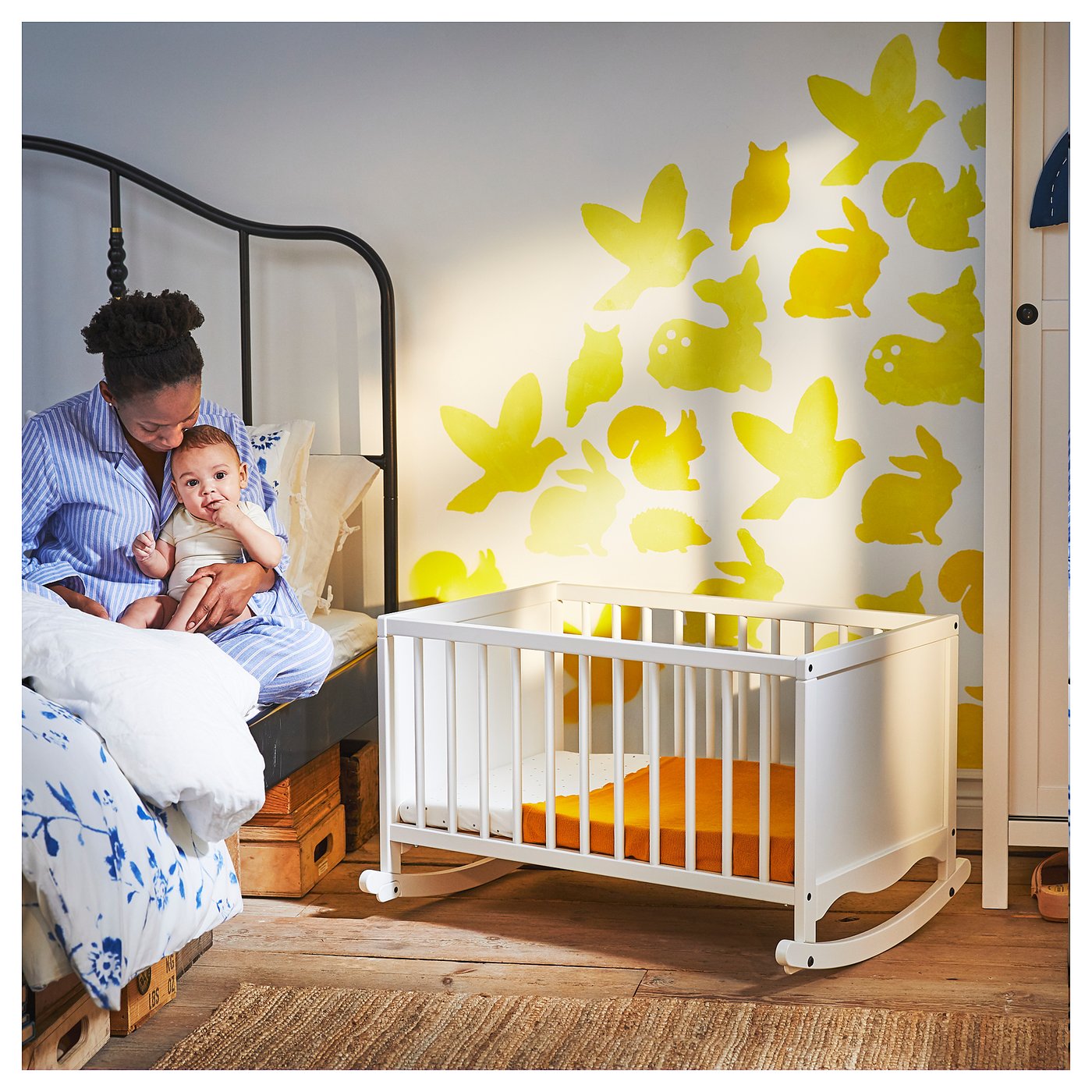 Solgul Wieg Met Foammatras Wit 66x84 Cm Ikea