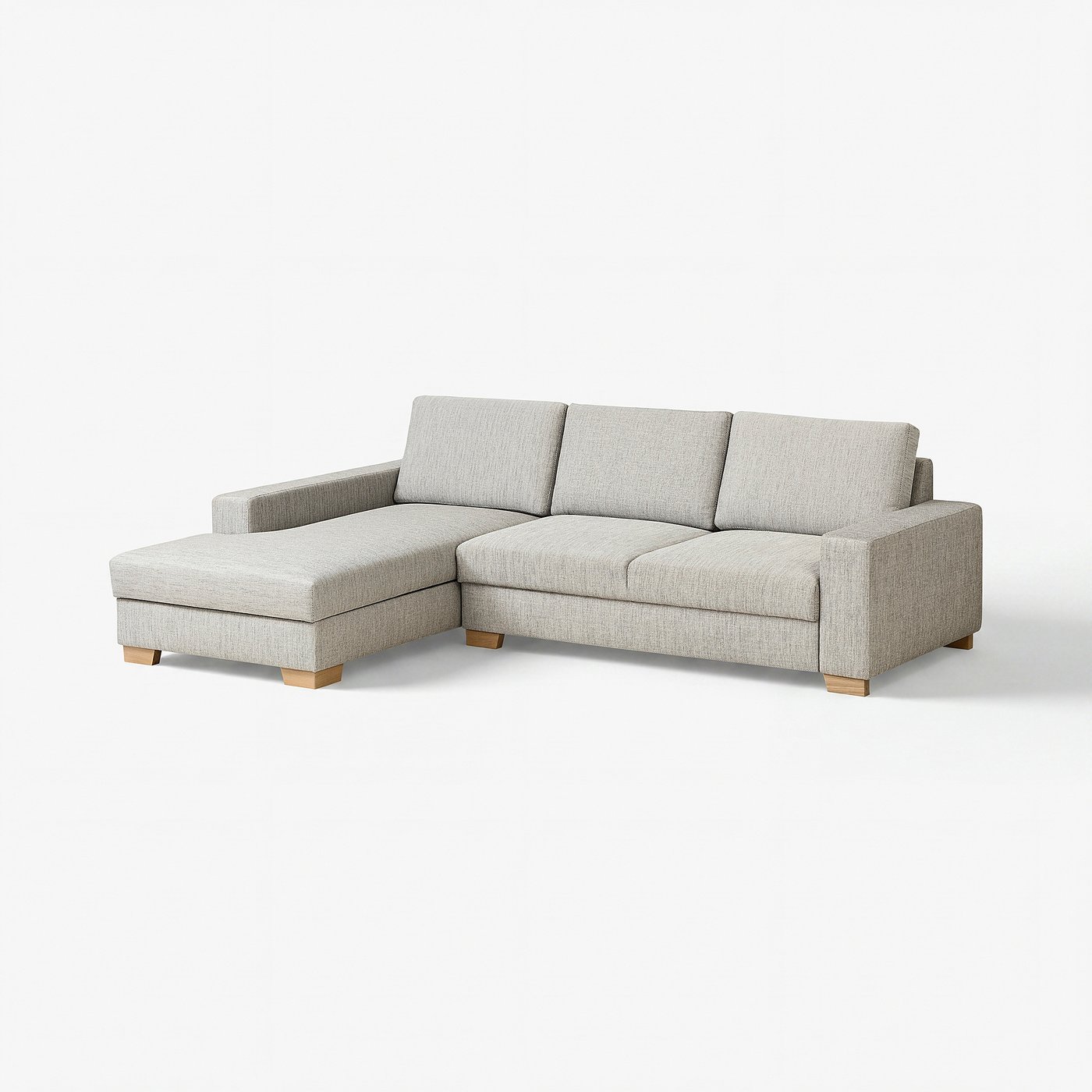 SÖRVALLEN 3-zitsbank met chaise longue, links/Viarp beige/bruin