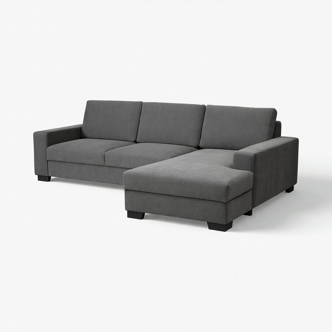 SÖRVALLEN 3-zitsbank met chaise longue, rechts/Tallmyra middengrijs