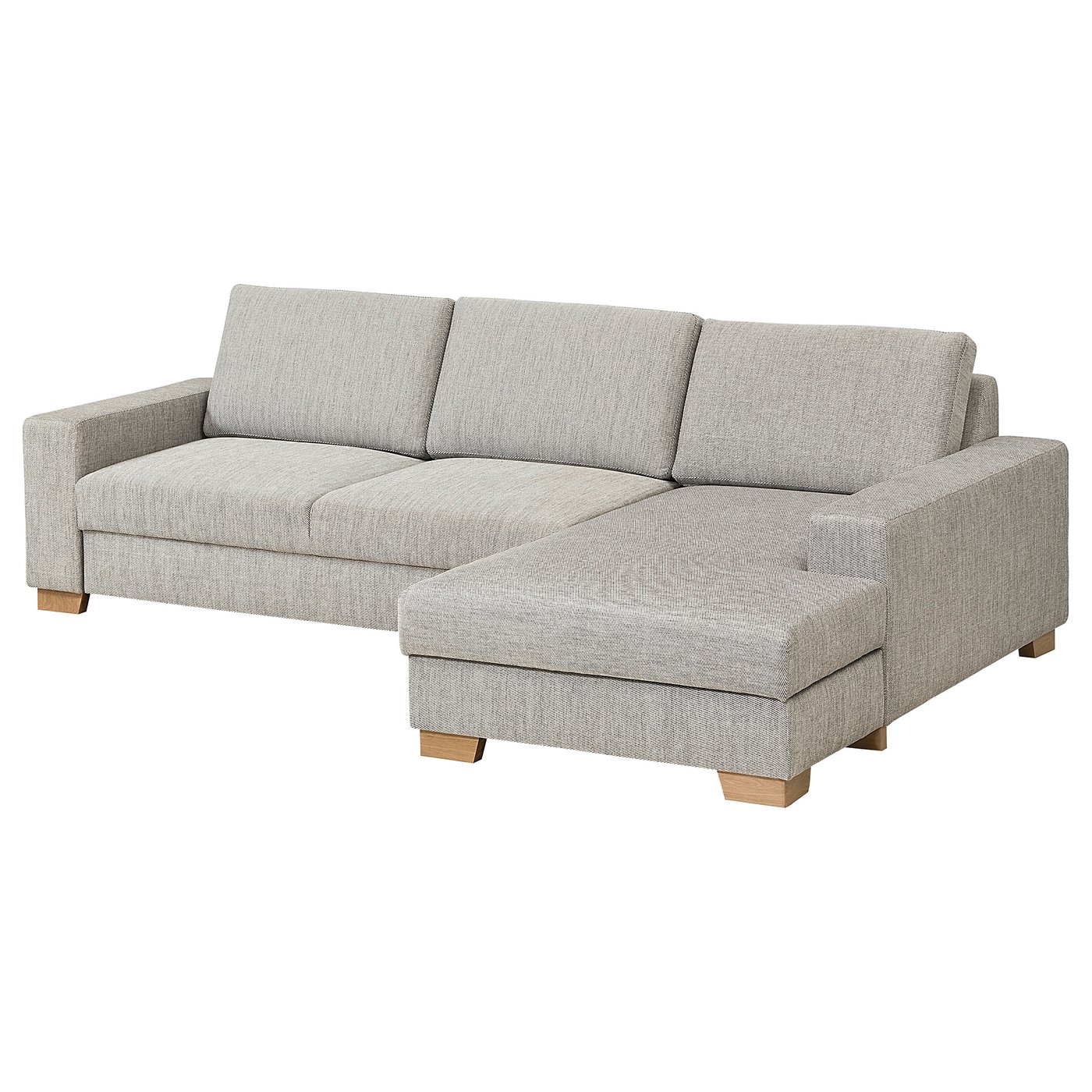 YuQozii L-vormige moderne bank, 3-zitsbank met chaise longue