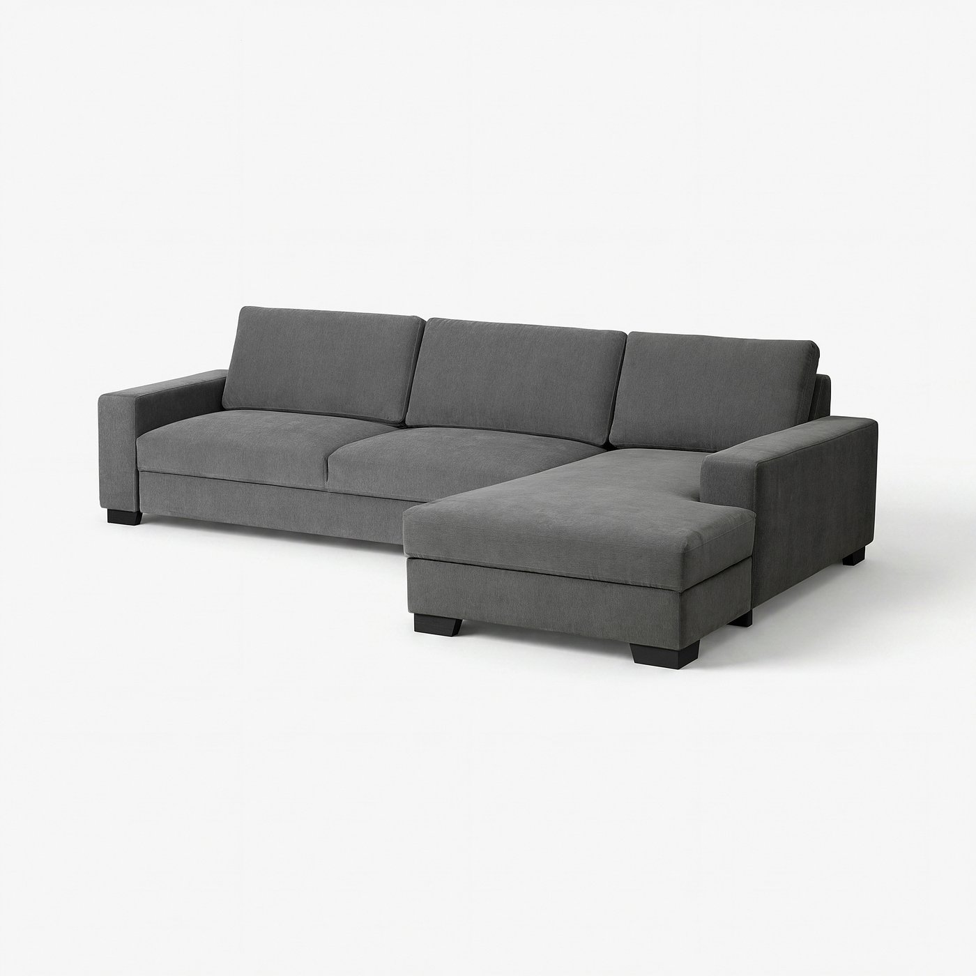 SÖRVALLEN 4-zitsbank met chaise longue, rechts/Tallmyra middengrijs
