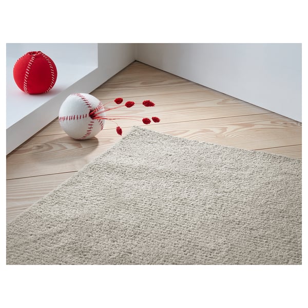 sporup vloerkleed laagpolig lichtbeige 133x195 cm ikea