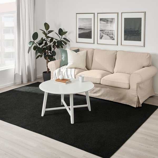 sporup vloerkleed laagpolig zwart 200x300 cm ikea