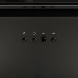 Zwarte afzuigkap, 3-snelheidsregeling, led-verlichting, gemakkelijk schoon te maken glas met ce & Servische markeringen.