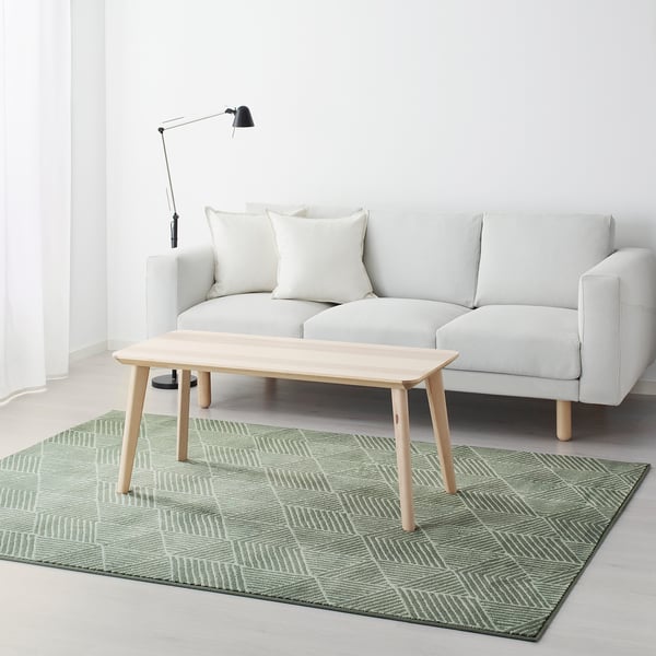 stenlille vloerkleed laagpolig groen ikea