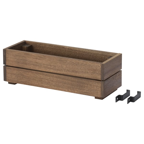 semester winkelwagen vinger Plantenbak STJÄRNANIS buiten acacia 43x15 cm - IKEA