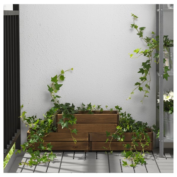 semester winkelwagen vinger Plantenbak STJÄRNANIS buiten acacia 43x15 cm - IKEA