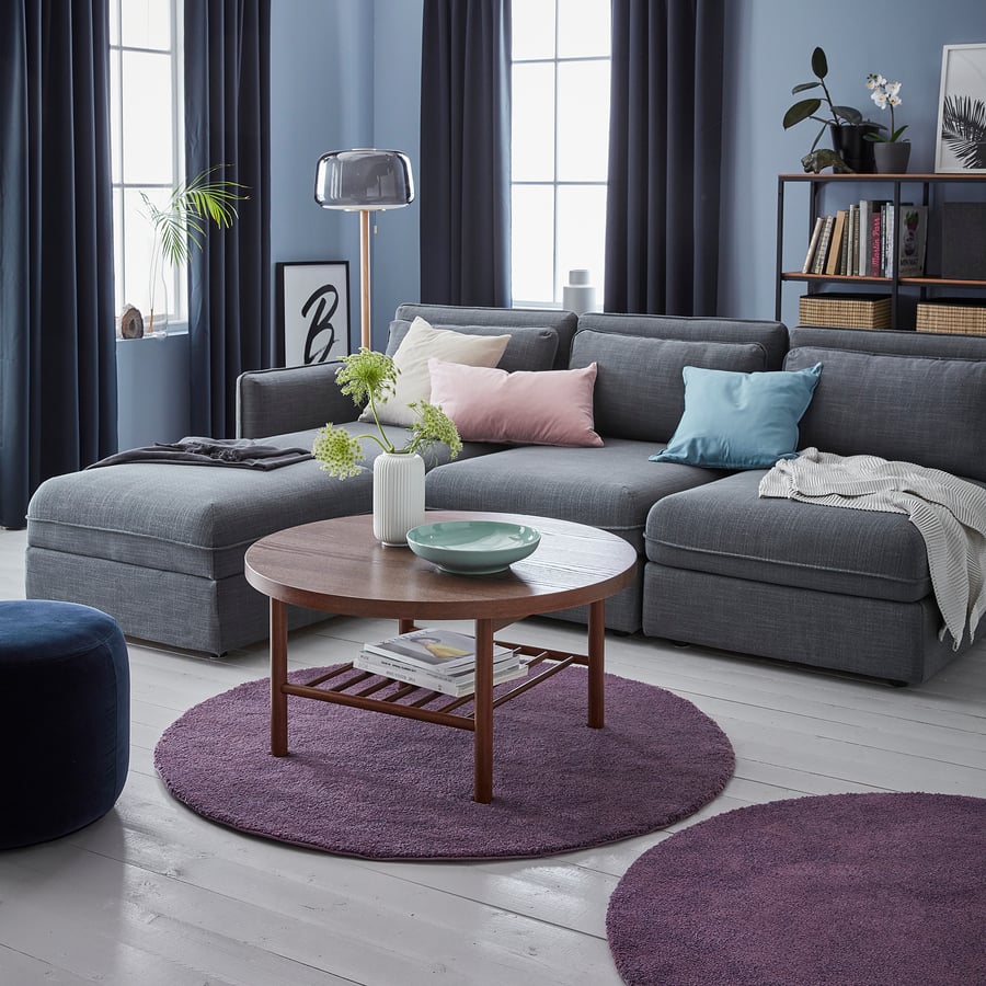 STOENSE Vloerkleed, laagpolig paars IKEA