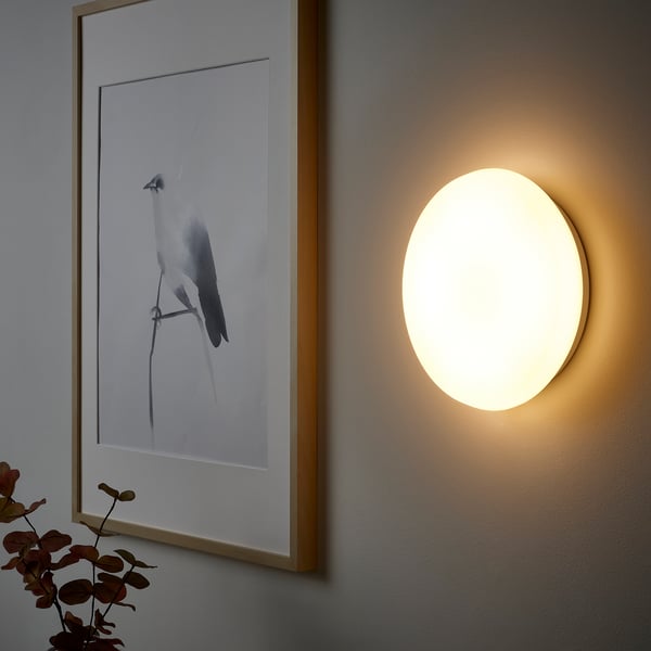 De lucht Ik heb een contract gemaakt aardbeving Led-plafond-/wandlamp, STOFTMOLN, smart draadloos dimbaar, 24 cm - IKEA