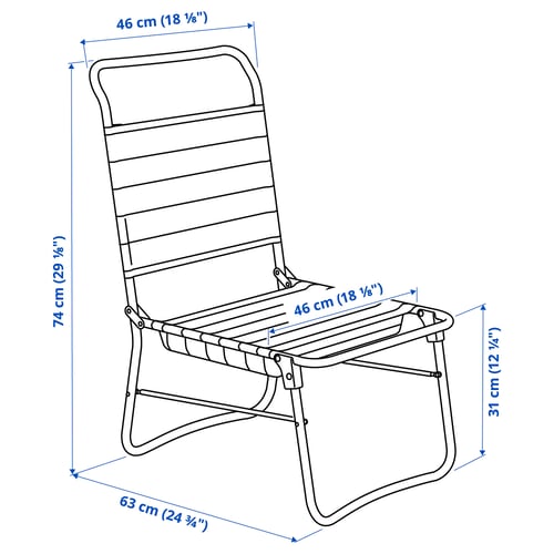 Illustratie met afmetingen voor het product: STRANDÖN.