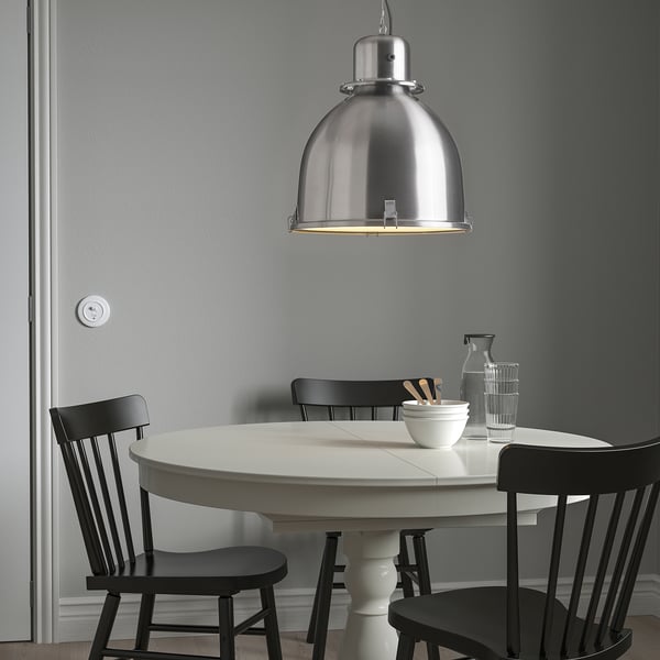 Mount Bank Wens Lodge Hanglamp, SVARTNORA, roestvrijstaaleffect, 38 cm - IKEA