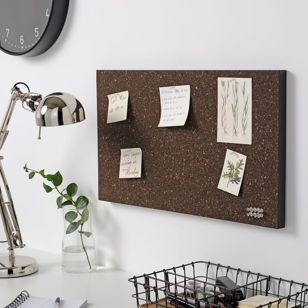 Svensas Memobord Met Spelden Kurk Donkerbruin Ikea