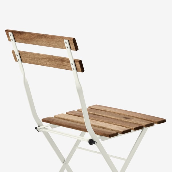 tarno stoel buiten opklapbaar wit lichtbruin gelazuurd ikea
