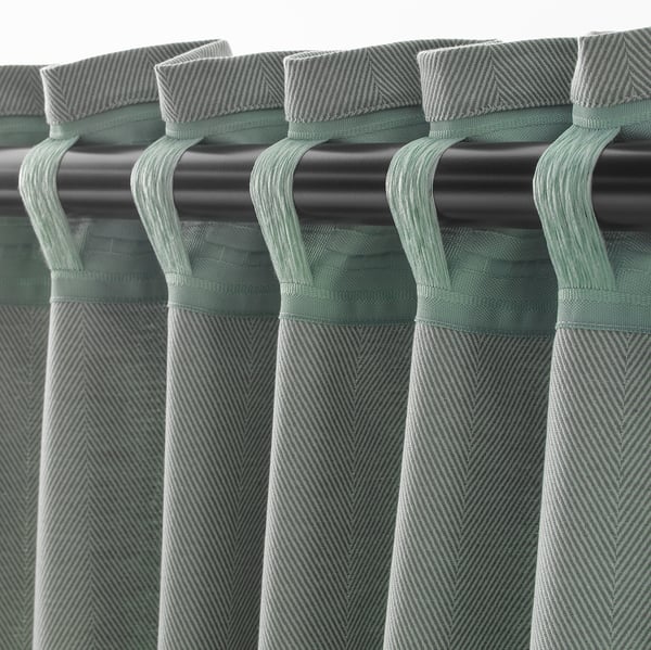 tibast gordijnen 1 paar groen 145x300 cm ikea