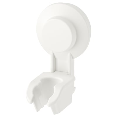 Witte TISKEN douchehouder, zuignap design, niet boren, verstelbaar.