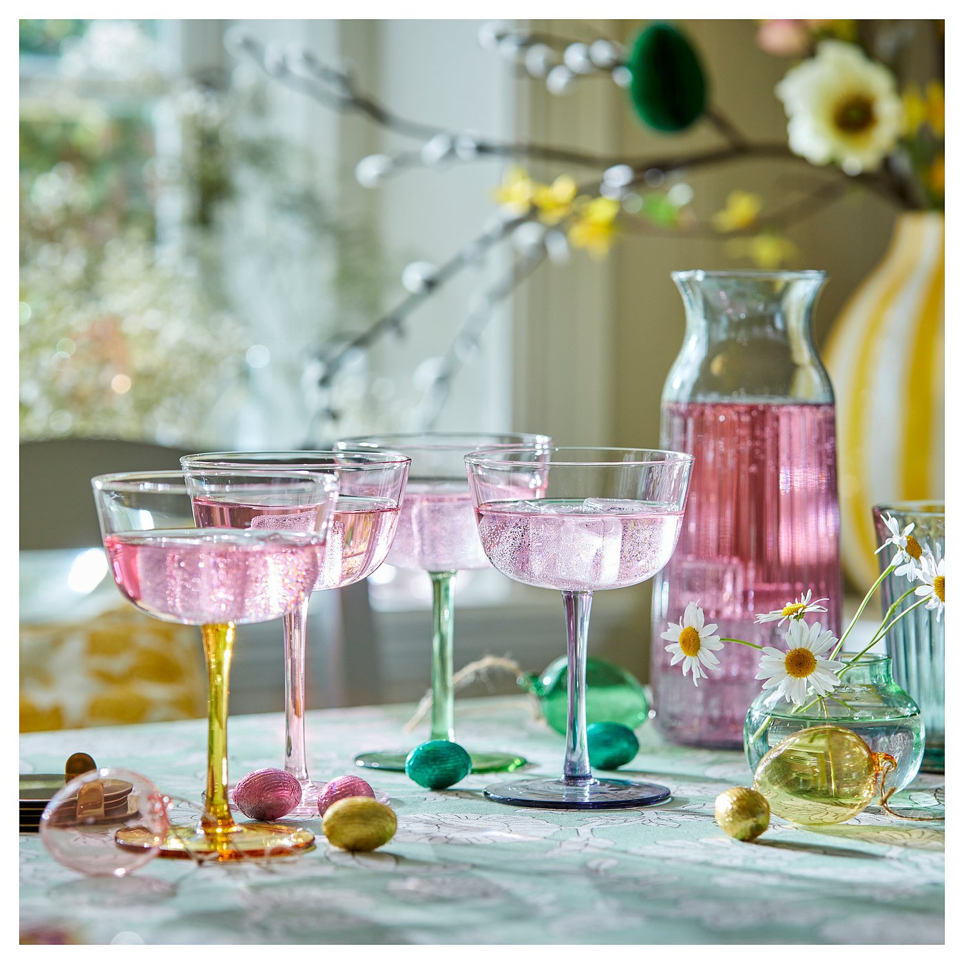 GRADIENT GLAZEN TWEE TOON – Drinkglazen Teal & Lila – Set van 2 | Blokontwerp