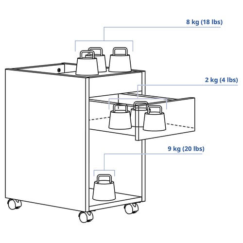 Illustratie met afmetingen voor het product: TONSTAD.