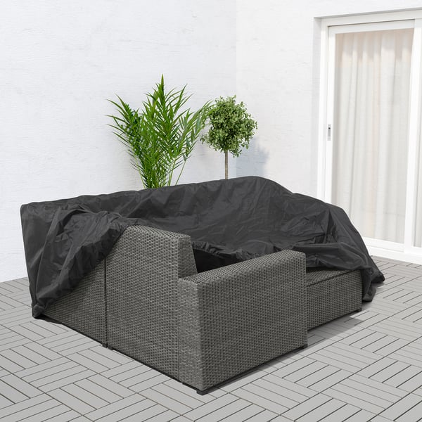 tostero hoes voor buitenmeubels zitbank zwart 260x165 cm ikea