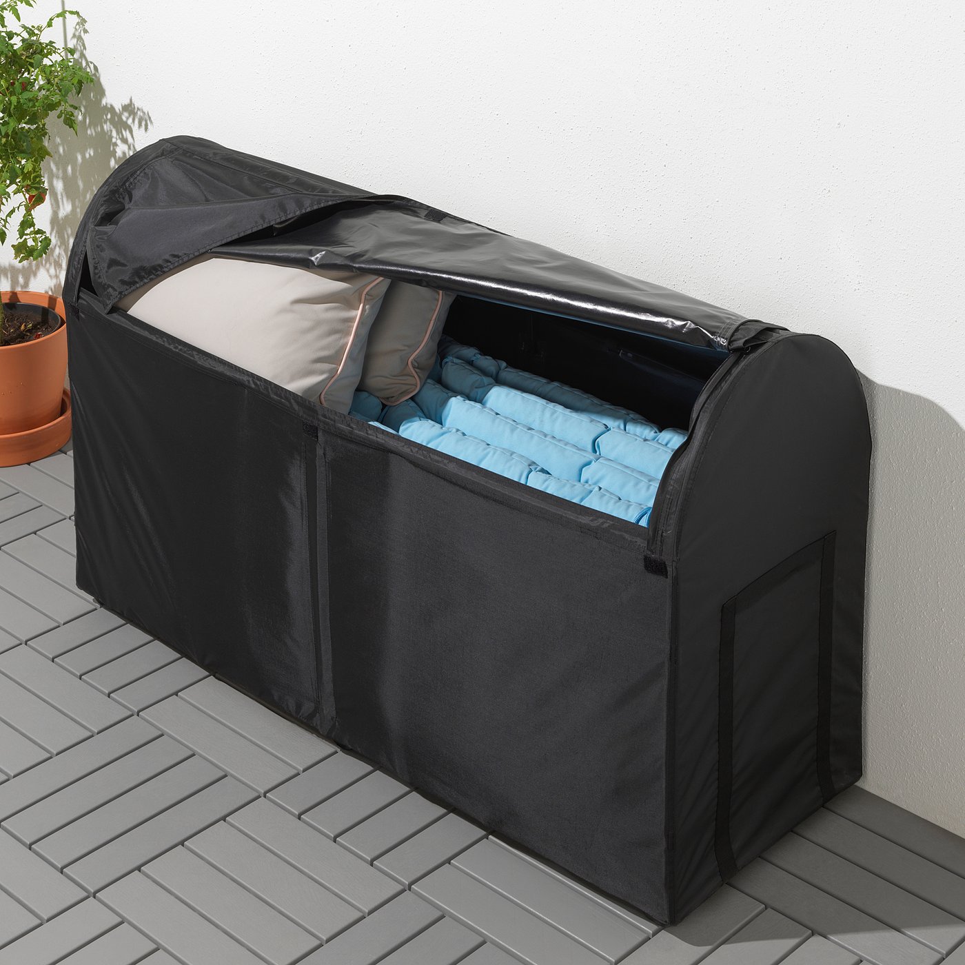 Tostero Opbergkist Buiten Zwart 129x44x79 Cm Ikea