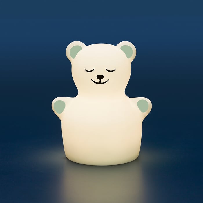 Nattou Sleepy Cuddly Toy Night Light Bear 7 Natural Colours Integrated Music Box USB Battery 19.2 x 11 x 30.5 cm Vegan Plush Polyester Light Brown