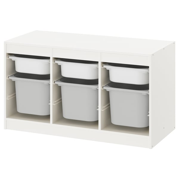 Trofast Opbergcombinatie Met Bakken Wit Grijs 99x44x56 Cm Ikea