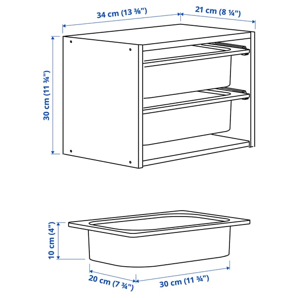 Wiskundige doolhof handelaar Wandopberger, TROFAST, wit, 34x21x30 cm - IKEA