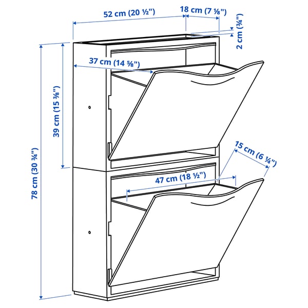 Verslinden Bewonderenswaardig Dankzegging Schoenenkast/opberger, TRONES, zwart, 52x18x39 cm - IKEA