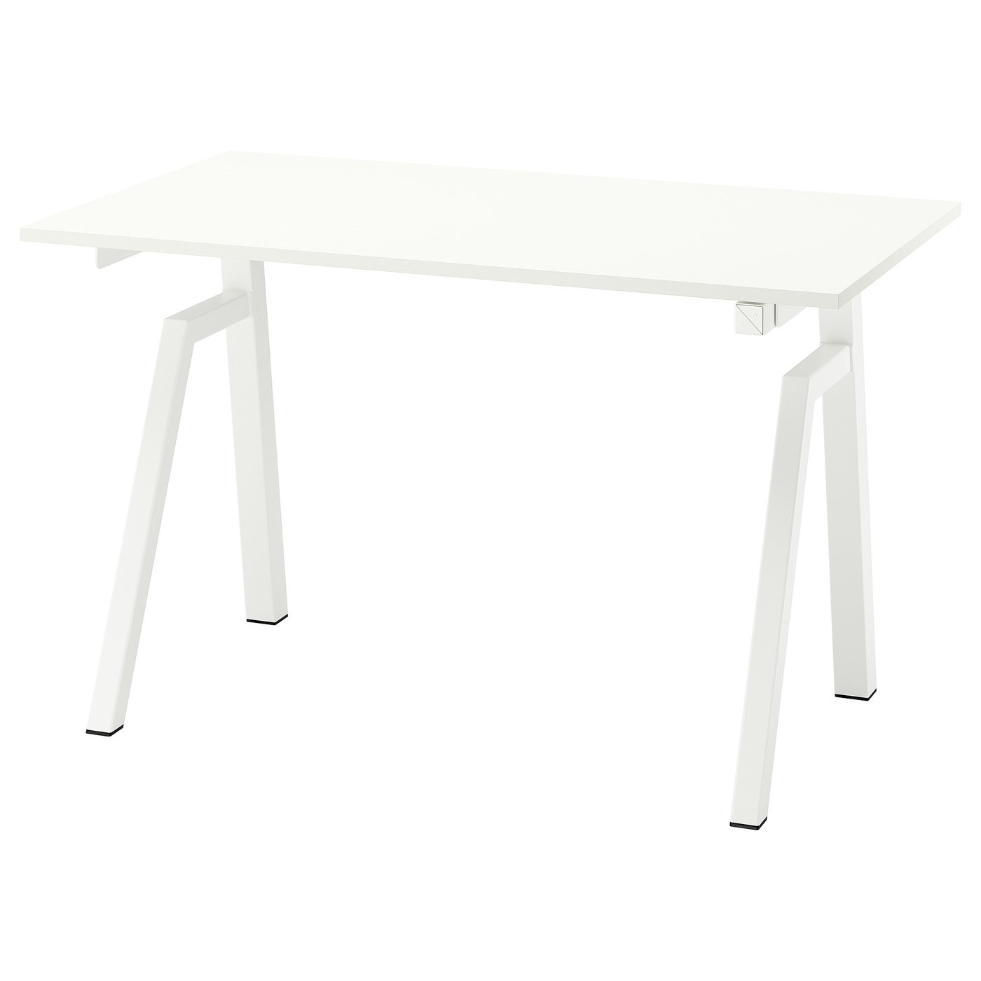 TROTTEN Bureau zit/sta elektrisch/wit 120x70 cm