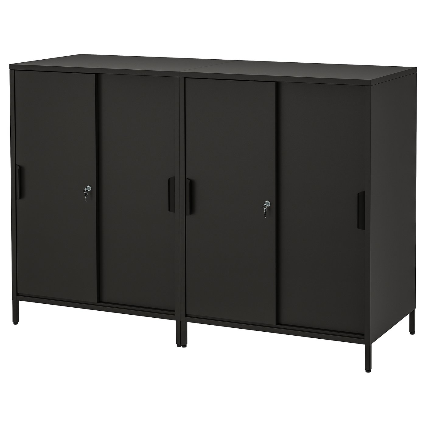 TROTTEN Kast met schuifdeuren antraciet 160x110 cm