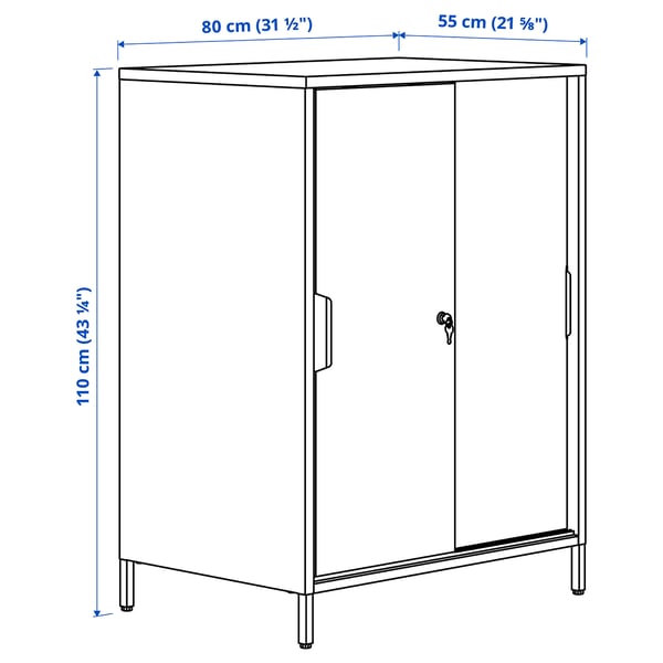 lid Meerdere Verder Kast met schuifdeuren, TROTTEN, antraciet, 80x110 cm - IKEA