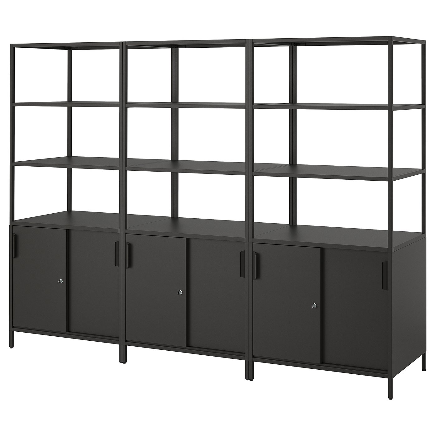 TROTTEN Kastcombinatie antraciet 240x180 cm