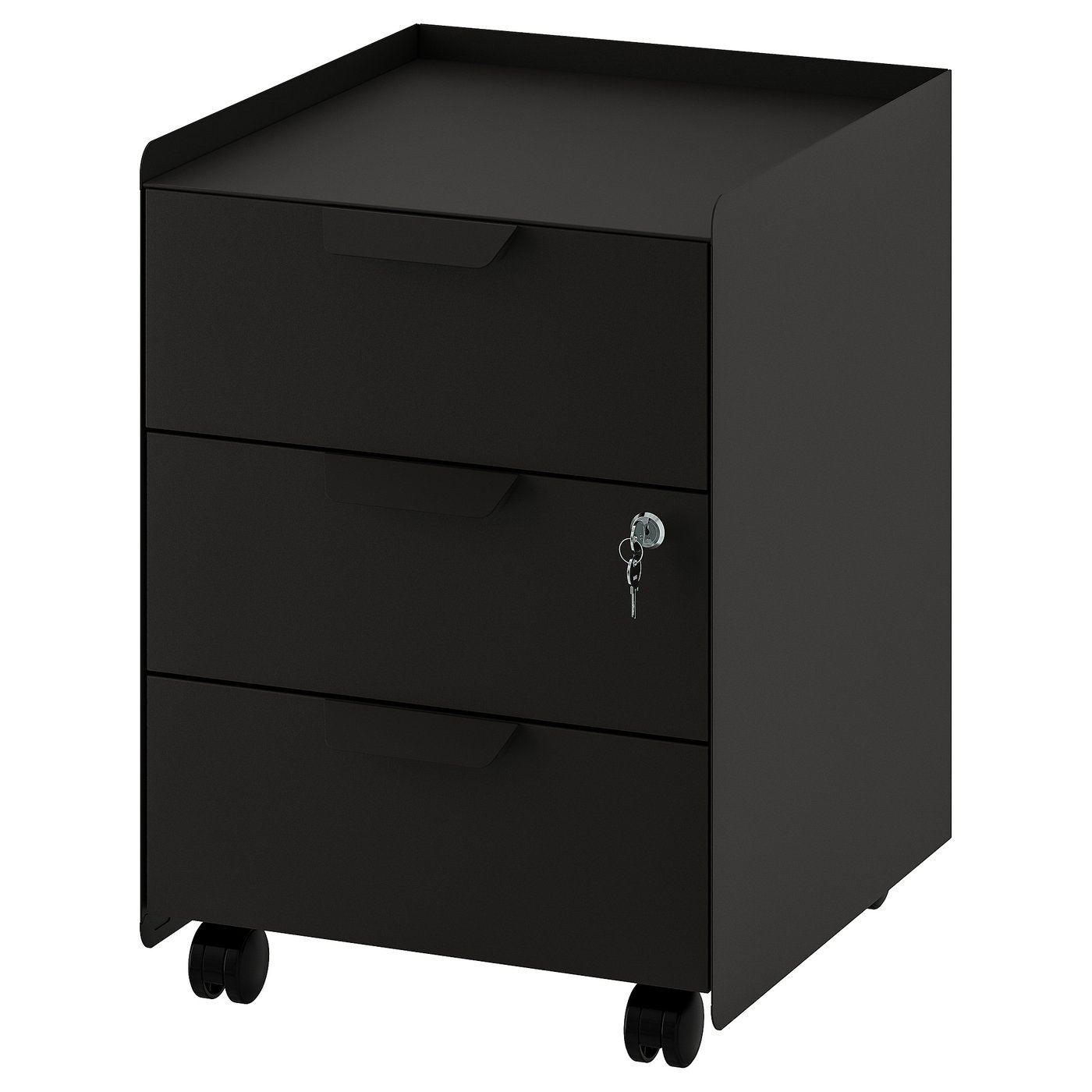 TROTTEN Ladeblok op wielen, 3 lades antraciet 70x35x110 cm