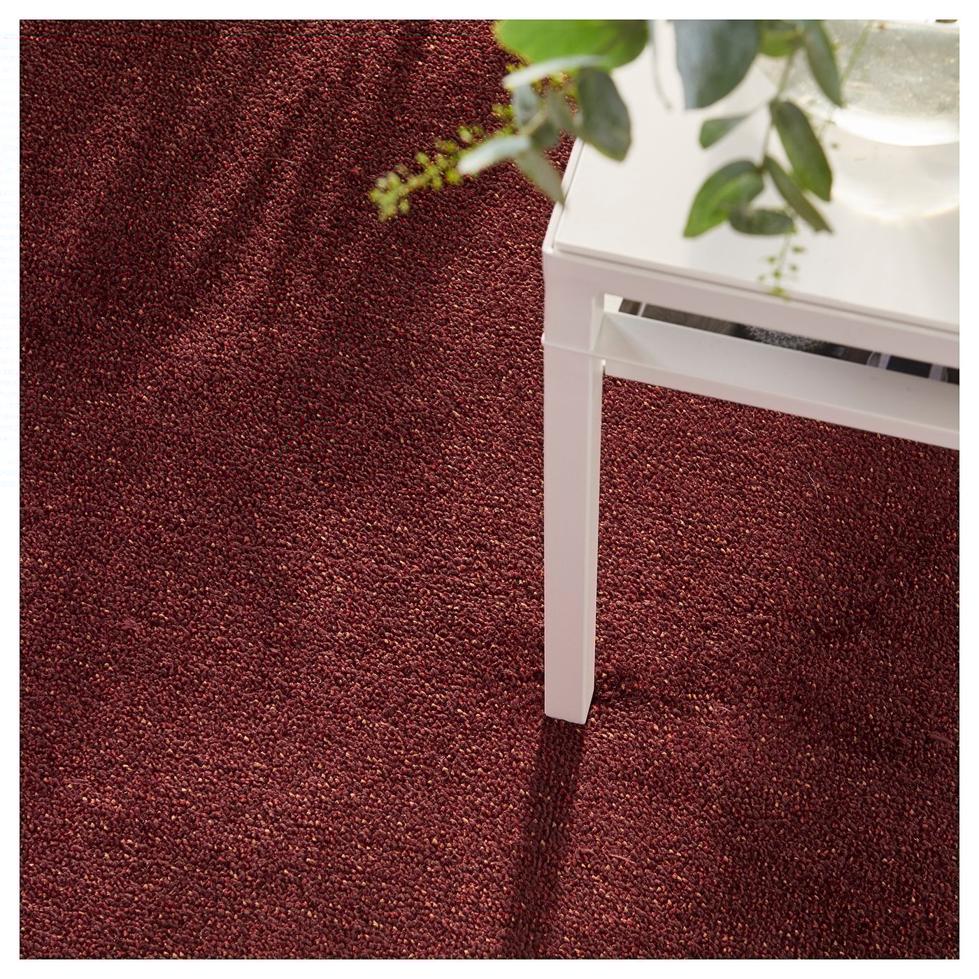 tyvelse vloerkleed laagpolig donkerrood 200x300 cm ikea