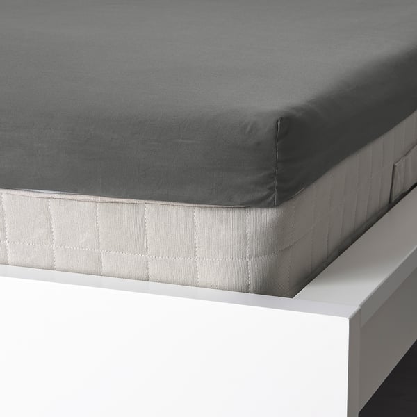 ullvide hoeslaken voor dekmatras grijs 90x200 cm ikea