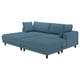 UPPÅKRA 3-zits modulaire bank, met chaise longue, links met voetenbank/Axvall donker grijsblauw