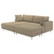 UPPÅKRA 3-zits modulaire bank, met chaise longue, links met voetenbank/Johanneshov bruin-beige