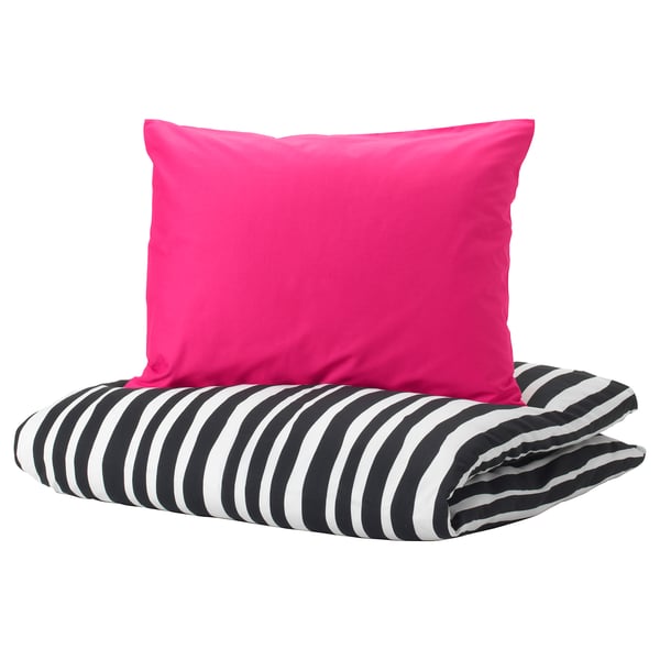 urskog dekbedovertrek met 1 sloop zebra gestreept 140x200 60x70 cm ikea