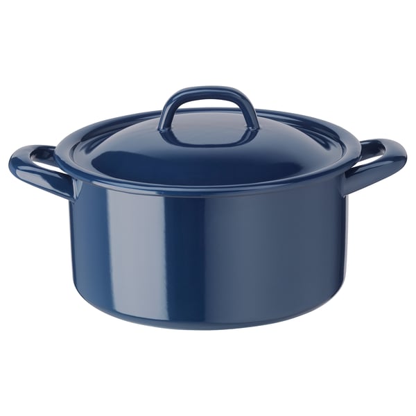 VARDAGEN Pan met deksel geëmailleerd staal IKEA