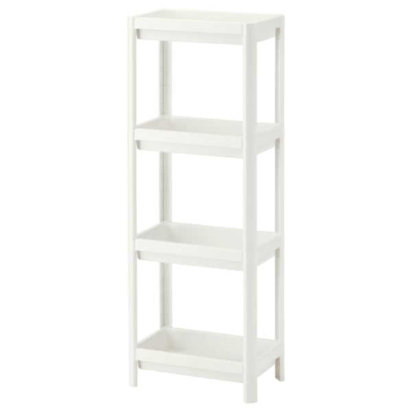 aspect Leia fluiten Open kast, VESKEN, wit, 37x23x101 cm - IKEA