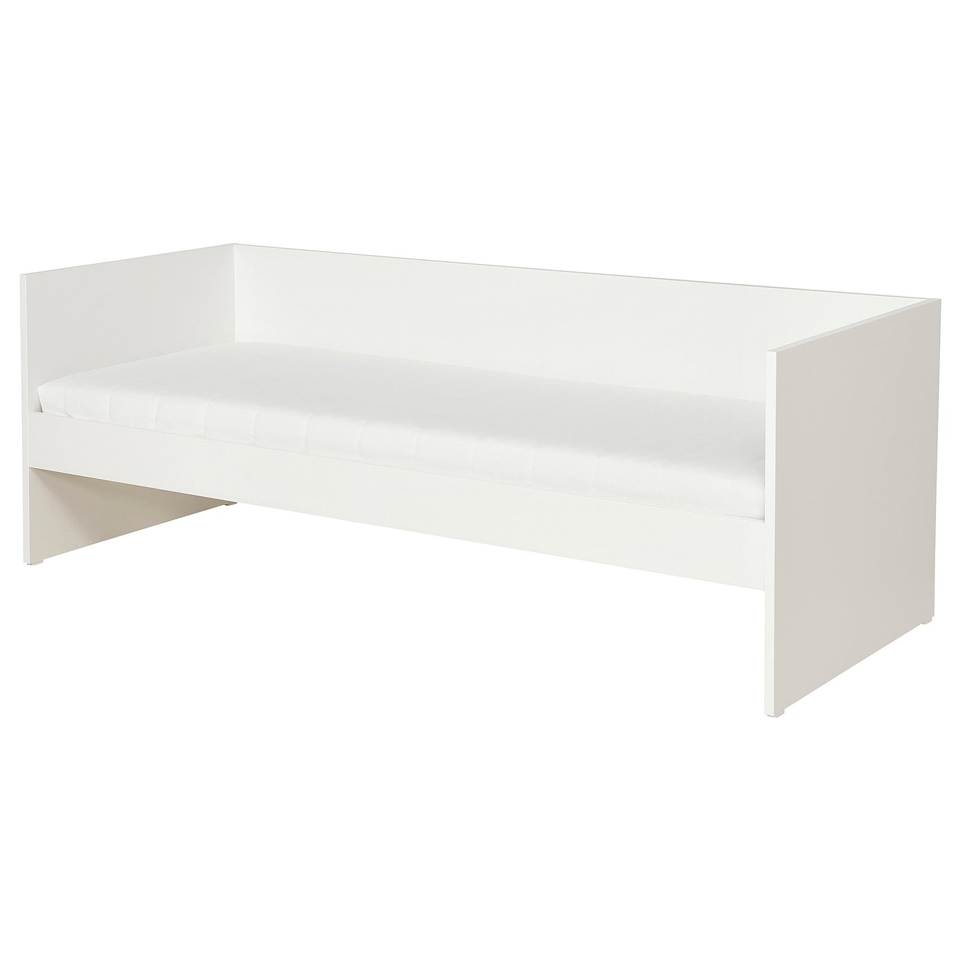 VIHALS Bedbank met 1 matras wit/Åfjäll stevig 80x200 cm